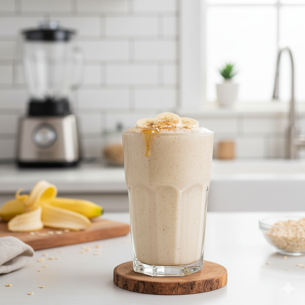 Smoothie de plátano con avena