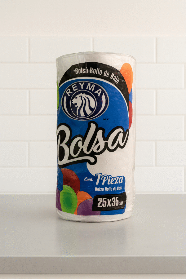 Rollo de Aprox 2.400kg de Bolsa Plastica Transparente para 2 kg REYMA 25x35 Rollo x kg