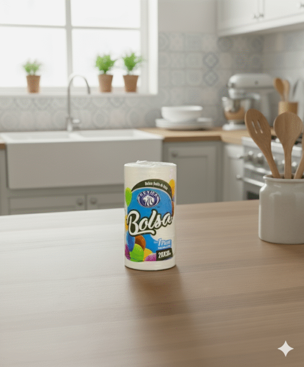 Rollo de Aprox 2.400kg de Bolsa Plastica Transparente para 1 kg REYMA 20x30