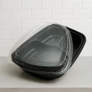 Contenedor para Alimentos con 3 divisiones Paq 10 Pz