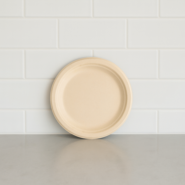 Plato Desechable Biodegradable 5¨ 7¨ y 9¨Paq 100 Pz